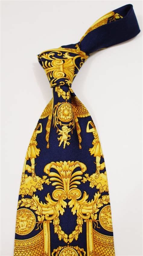 versace mens tie seta-soie silk apollo head|Versace ties sale.